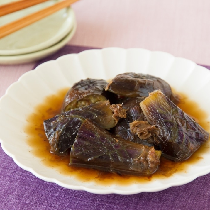 茄子の煮浸し Stewed Eggplant